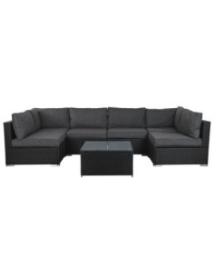 Sofa Set 7 Acero Poliester...