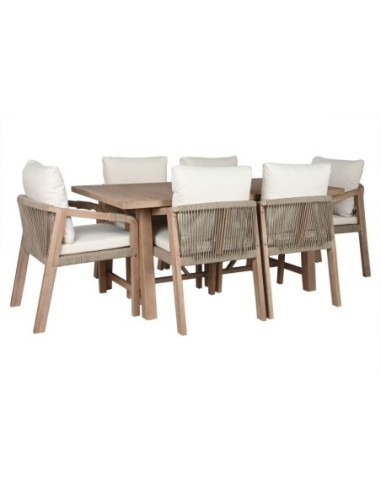Mesa Comedor Set 7 Acacia 170x90x75...