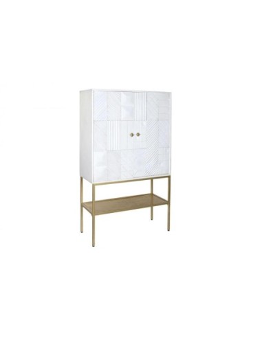 Aparador Mango Metal 91x44x152 Blanco