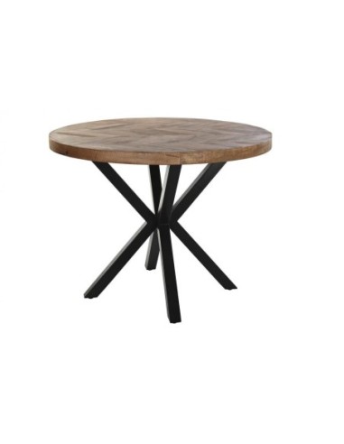 Mesa Redonda Comedor Acacia Metal...