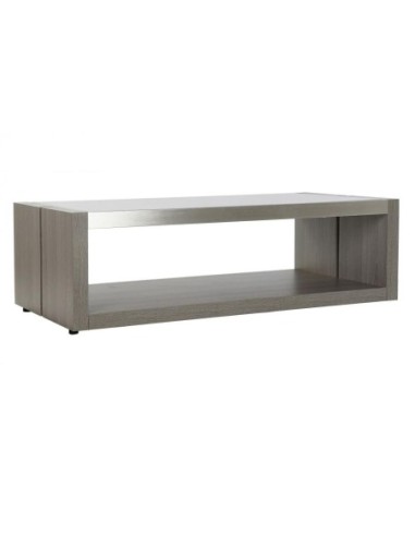 Mesa Centro Roble Aluminio 120x60x37,5 Cristal