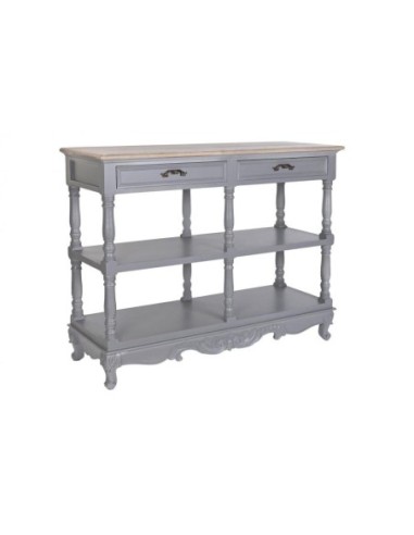 Buffet Paulownia Mdf 117x39x89 2 Cajones Gris