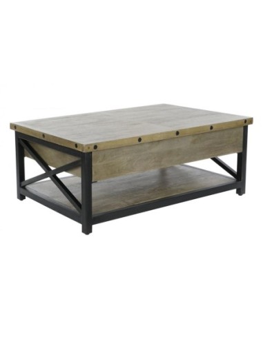 Mesa Centro Mango Metal 116x74x44 Ruedas