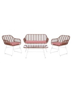 Sofa Set 4 Ratan Sintetico...