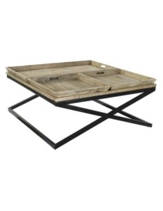 Mesa Centro Madera Metal...