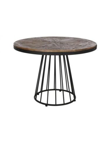 Mesa Comedor Madera Metal 110x110x79...