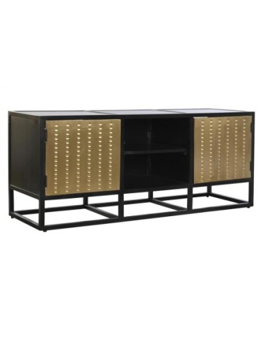 Mueble Tv Madera Metal 120x37x50 Negro