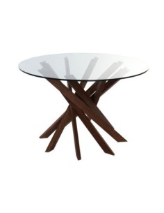 Mesa Comedor Nogal Cristal...