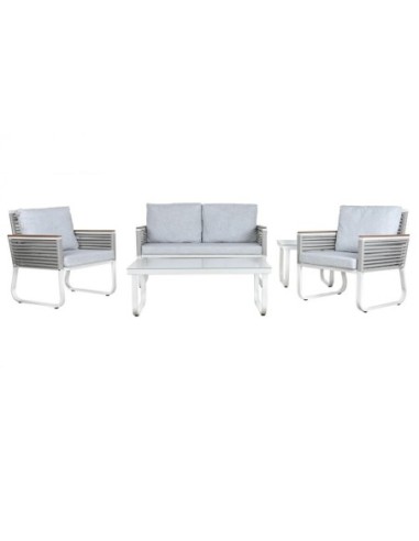 Sofa Set 5 Acero Policarbonato 128x69x79 Blanco