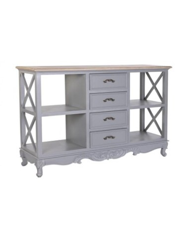 Buffet Paulownia Mdf 132x40x84,5 Gris