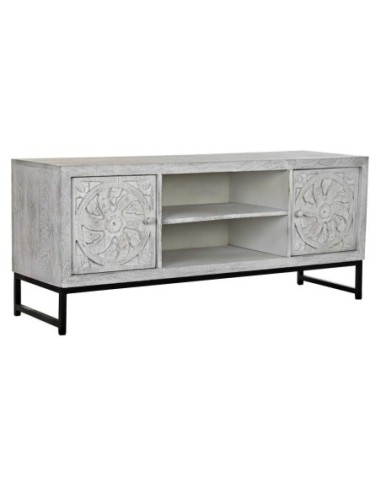 Mueble Tv Mango Metal 130x40x55 Mandala Blanco