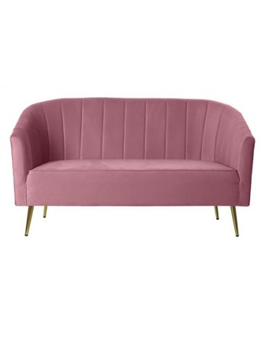 Sofa Poliester Metal 140x77x81 Rosa