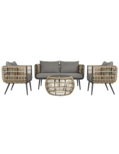 Sofa Set 4 Ratan Sintetico...