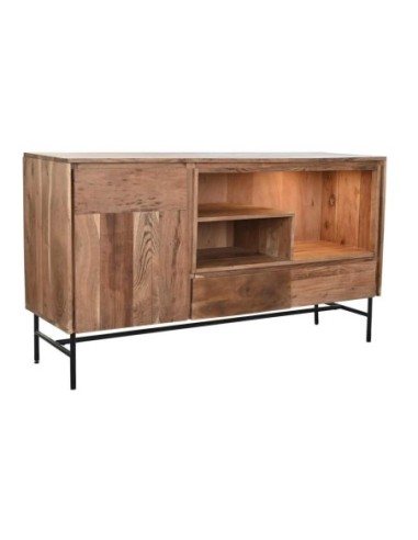 Buffet Acacia Metal 142x40x81 Marron