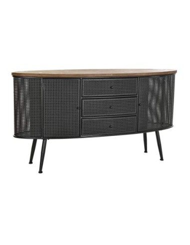 Buffet Abeto Metal 145,5x45x76 Botellero Negro