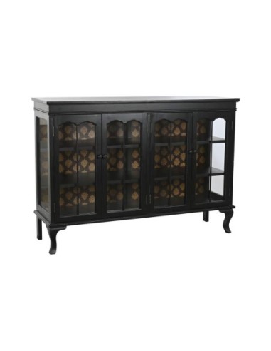 Buffet Abeto Cristal 142,5x40,5x101,5 Negro