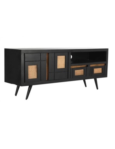 Mueble Tv Mango Ratan 145,5x40,5x60 Negro