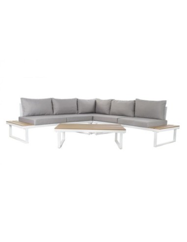 Sofa Set 4 Acero Poliester 231x231x74 Gris