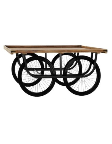 Carro Abeto Hierro 160x80x75 Natural