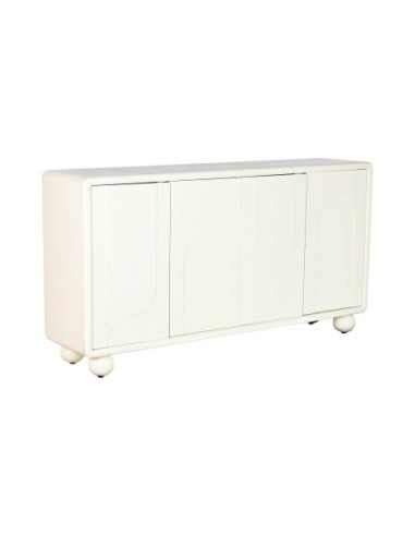 Buffet Mdf 160x37x85 4puertas 3d Blanco