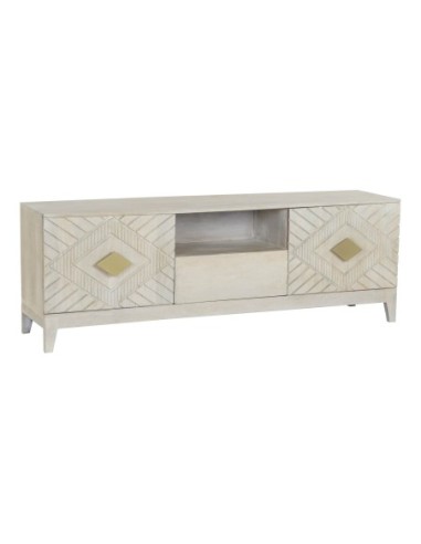 Mueble Tv Mango Metal 175x40x60 Rombo Beige