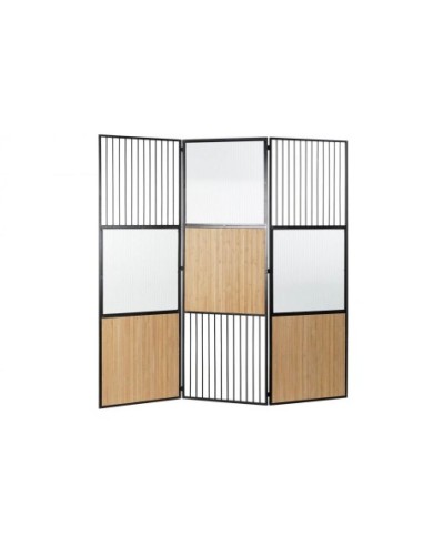 Biombo Metal Cristal 180x1,8x180 Natural Biombo Metal Cristal 180x1,8x180 Natural