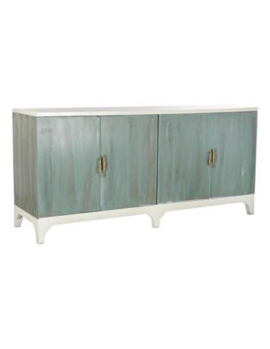 Buffet Madera Metal 180x50x85 Hoja Turquesa