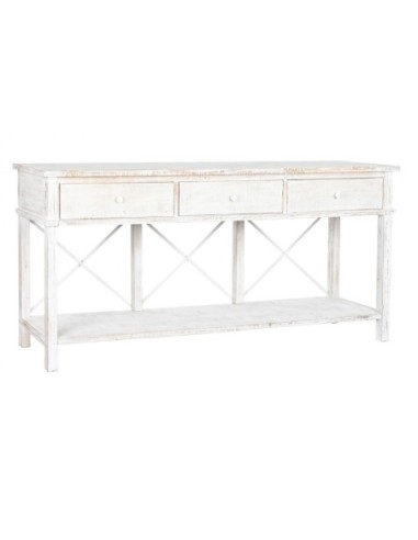 Consola Abeto Metal 181x45x86 3caj, Blanco