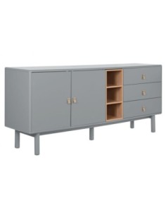 Buffet Mdf Pu 180x40x75 Gris