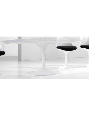 Mesa Comedor Metal Marmol 180x100x76 Blanco