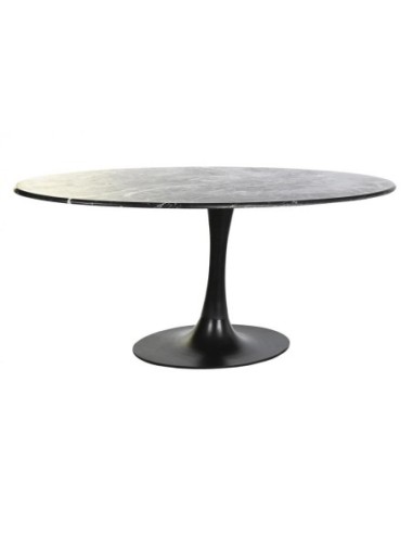 Mesa Comedor Metal Marmol 180x100x76 Negro