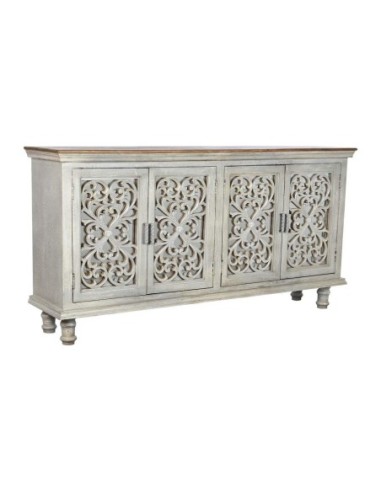 Buffet Mango Espejo 191x43x98 Tallado Gris