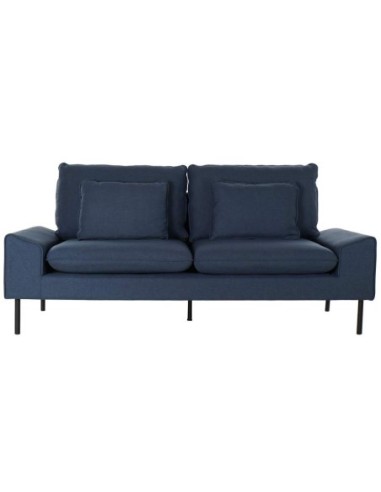 Sofa Poliester Metal 197x82x90 Azul Marino