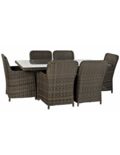 Mesa Comedor Set 7 Ratan...