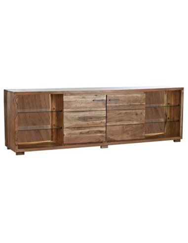 Mueble Tv Acacia Cristal 200x40x63 Natural Marron