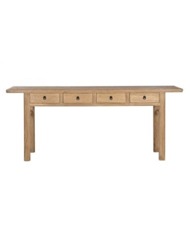 Consola Olmo Macizo 200x42x85 Natural Natural