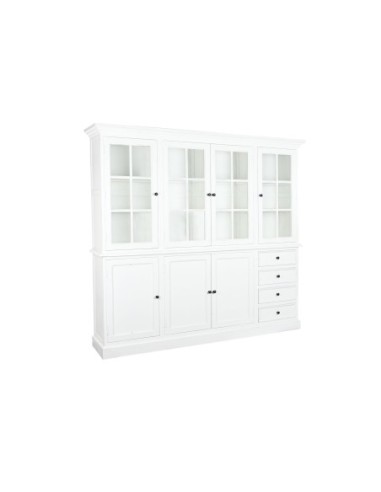 Vitrina Mdf Cristal 218,4x40,6x203 Blanco