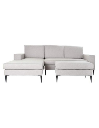 Sofa Poliester Metal 240x160x88 Chaiselongue Gris