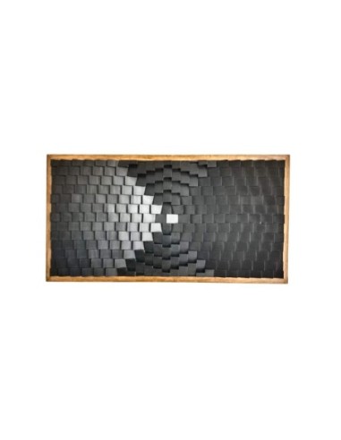 Cabecero Cama Mango 160x3x80 Moderno 3d Negro