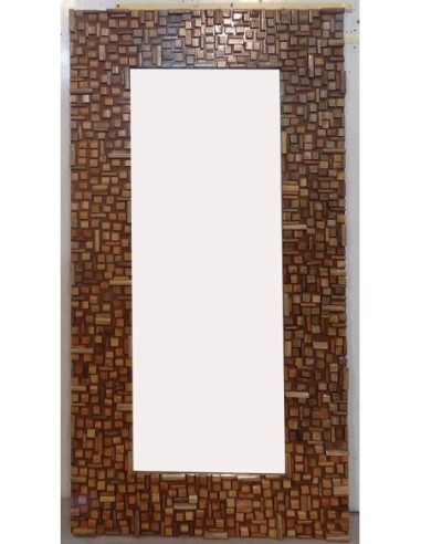 Espejo Mango Cristal 90x3,5x180 Marron