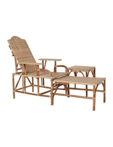 Tumbona Y Mesa Set 2 Ratan 70x75x90...