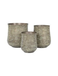 Macetero Set 3 Aluminio...