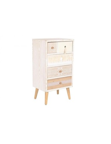 Cajonera Abeto Algodon 48x35x89 Blanco