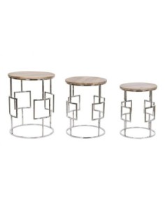 Mesita Auxiliar Set 3 Mango...