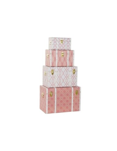 Baul Set 4 Mdf Pu 60x35x41 Naranja