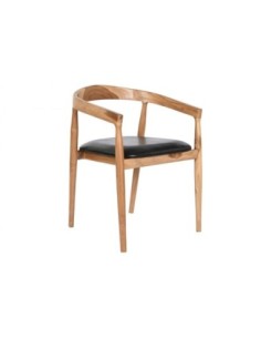 Silla Teca Piel 58x60x75 Negro