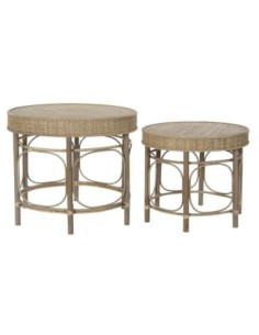 Mesita Auxiliar Set 2 Ratan...