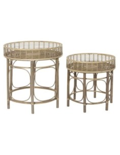 Mesita Auxiliar Set 2 Ratan...