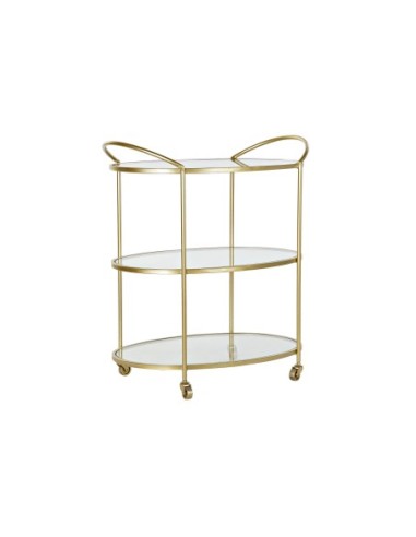 Camarera Metal Cristal 69x45,5x76 Dorado