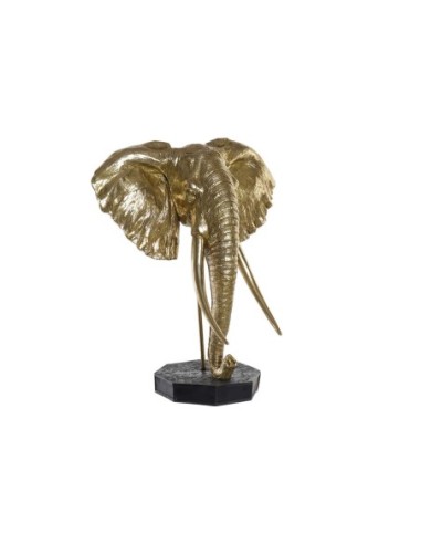 Figura Resina Metal 60x36x73 Elefante Dorado